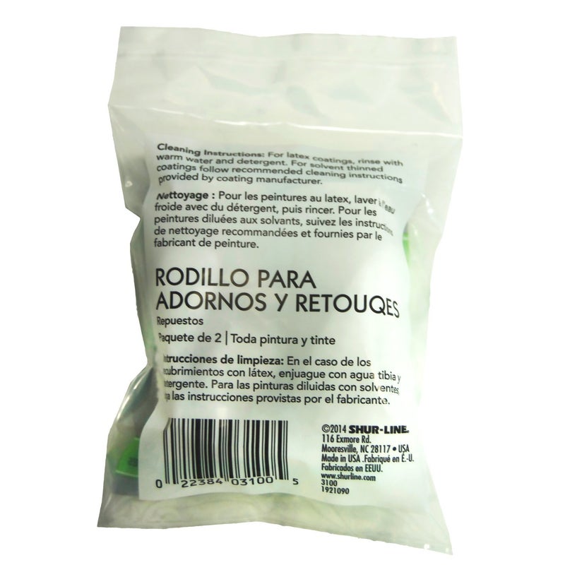 Shur-Line 2007129 3-Inch Trim and Touch Up Roller Refill, Sold as 5 Pack, 10 Rollers Total - Image 2